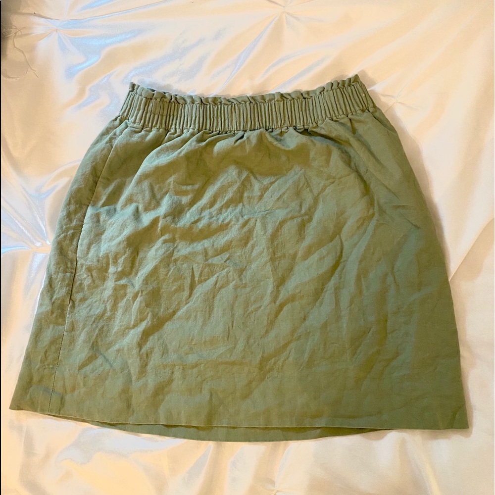 Olive green JCREW skirt elastic waist